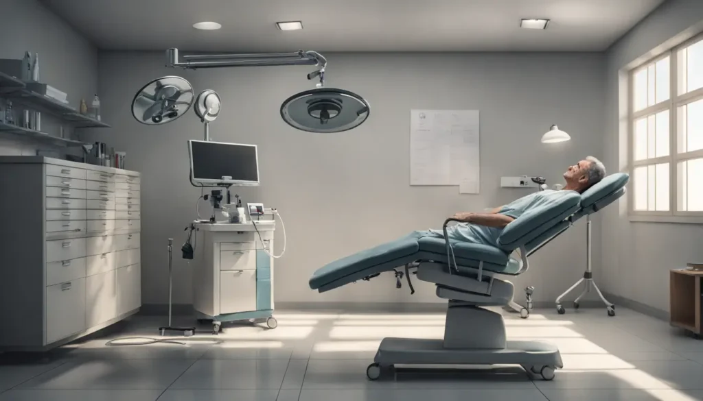 Paciente em exame neurológico com médico usando martelo de reflexos, ilustrando a importância e o momento certo para exames neurológicos.